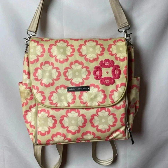 PETUNIA PICKLE BOTTOM  DIAPER BAG BACKPACK MULTI POCKETS CHANGING PAD EUC   BAG - Picture 1 of 16